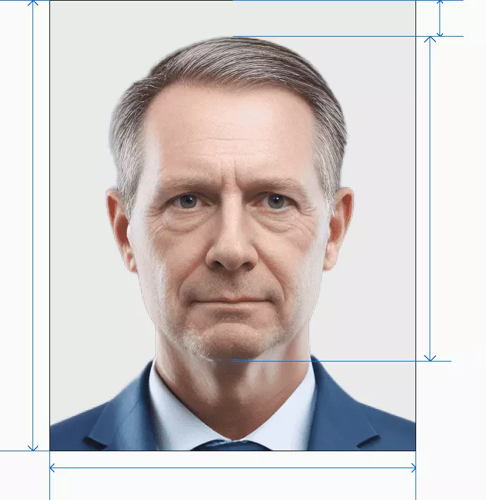 AE passport photo after processing by AI photogov