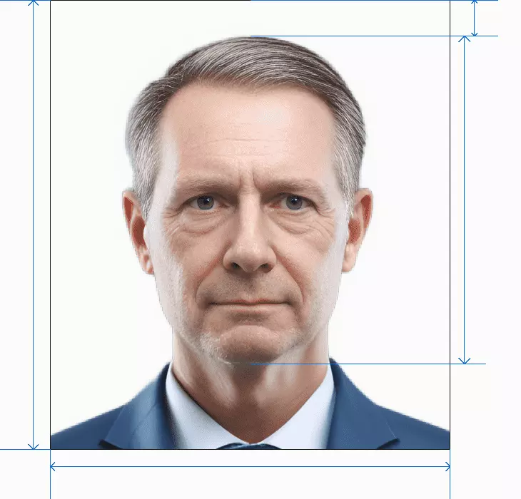 AF passport photo after processing by AI photogov