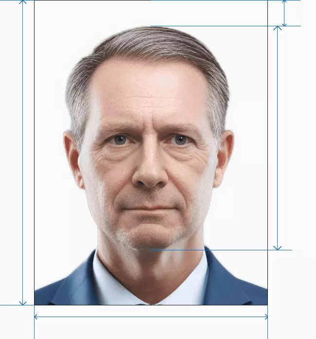 AL passport photo after processing by AI photogov