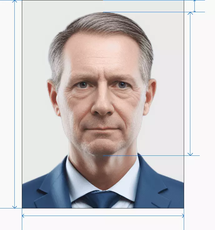 BE passport photo after processing by AI photogov