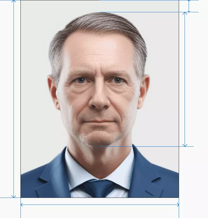 BY passport photo after processing by AI photogov