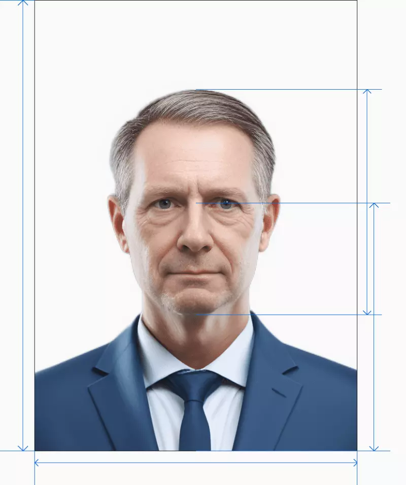 CA passport photo after processing by AI photogov