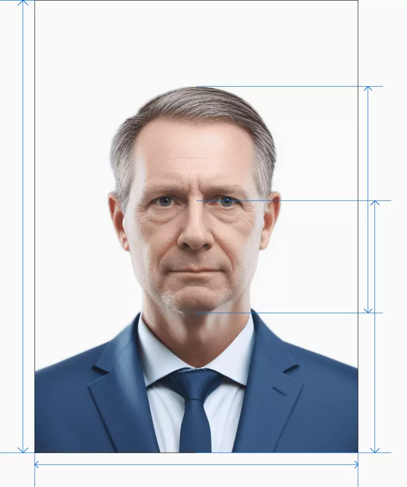 CA passport photo after processing by AI photogov