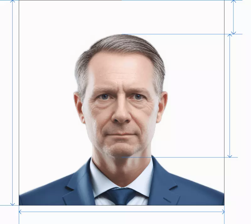 CL passport photo after processing by AI photogov