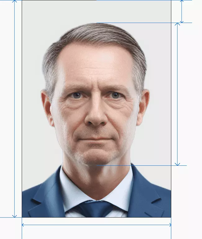 CN passport photo after processing by AI photogov