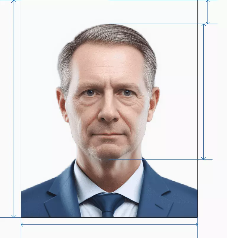 CN passport photo after processing by AI photogov