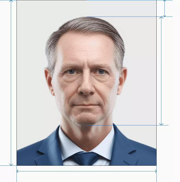 DM passport photo after processing by AI photogov