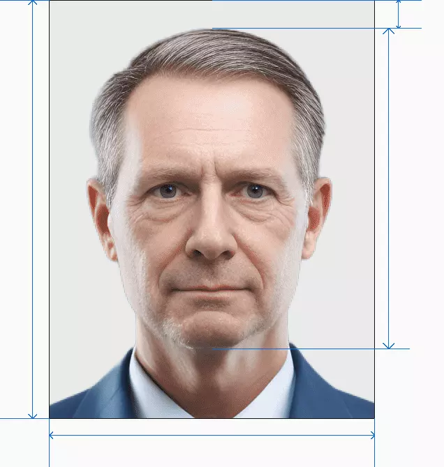 EU passport photo after processing by AI photogov
