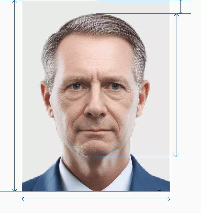 GB passport photo after processing by AI photogov