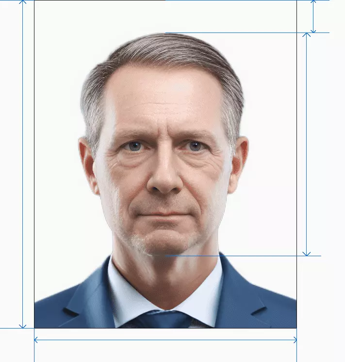 NI passport photo after processing by AI photogov