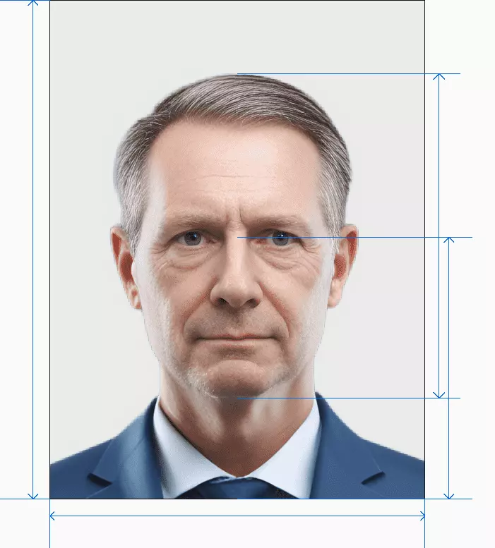 UN passport photo after processing by AI photogov